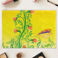 Whimsical Tulips Cosmetic Bag (XXXL) from ArtsNow.com Front