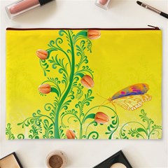 Whimsical Tulips Cosmetic Bag (XXXL) from ArtsNow.com Back