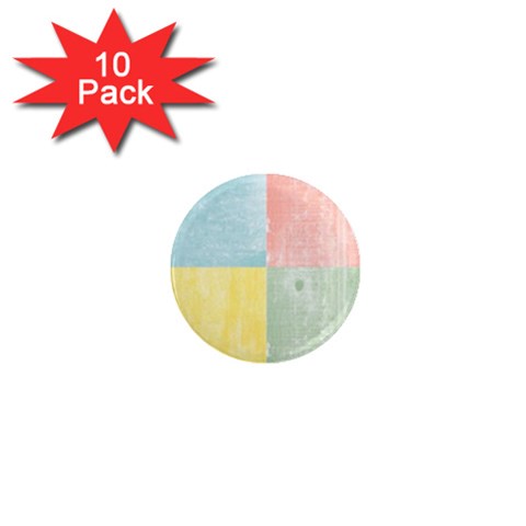 Pastel Textured Squares 1  Mini Button Magnet (10 pack) from ArtsNow.com Front