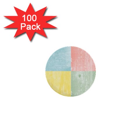 Pastel Textured Squares 1  Mini Button (100 pack) from ArtsNow.com Front