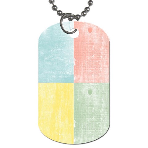 Pastel Textured Squares Dog Tag (One Sided) from ArtsNow.com Front