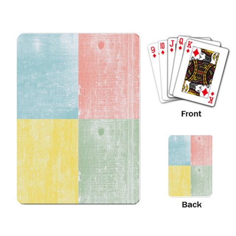 Pastel Textured Squares Playing Cards Single Design from ArtsNow.com Back