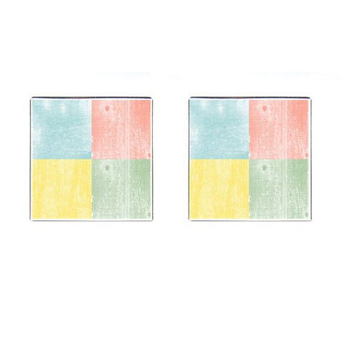 Pastel Textured Squares Cufflinks (Square) from ArtsNow.com Front(Pair)