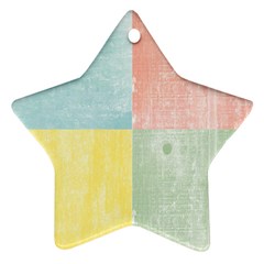 Pastel Textured Squares Star Ornament (Two Sides) from ArtsNow.com Front