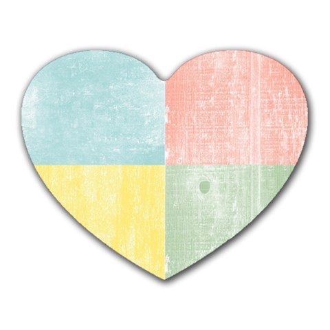 Pastel Textured Squares Mouse Pad (Heart) from ArtsNow.com Front