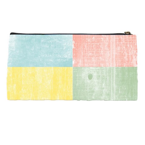 Pastel Textured Squares Pencil Case from ArtsNow.com Back