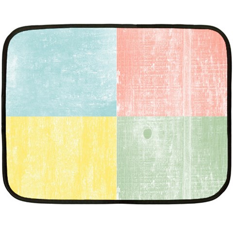 Pastel Textured Squares Mini Fleece Blanket (Two Sided) from ArtsNow.com 35 x27  Blanket Back