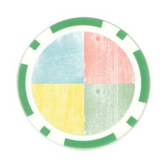 Pastel Textured Squares Poker Chip (10 Pack) from ArtsNow.com Front