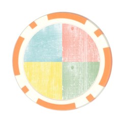 Pastel Textured Squares Poker Chip (10 Pack) from ArtsNow.com Front