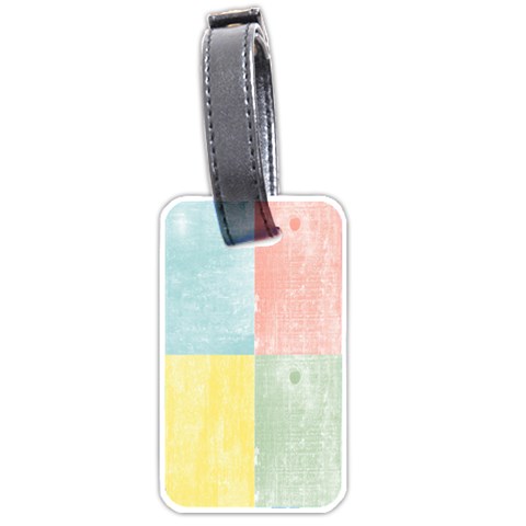 Pastel Textured Squares Luggage Tag (One Side) from ArtsNow.com Front