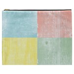 Pastel Textured Squares Cosmetic Bag (XXXL)