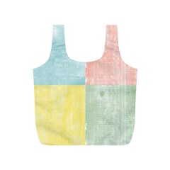 Pastel Textured Squares Reusable Bag (S) from ArtsNow.com Back