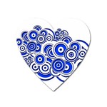 Trippy Blue Swirls Magnet (Heart)