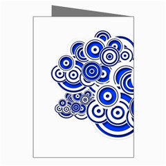 Trippy Blue Swirls Greeting Card from ArtsNow.com Right