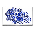 Trippy Blue Swirls Business Card Holder