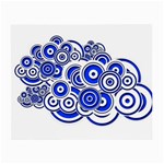 Trippy Blue Swirls Glasses Cloth (Small, Two Sided)