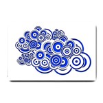 Trippy Blue Swirls Small Door Mat