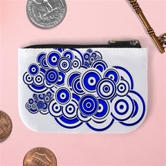 Trippy Blue Swirls Coin Change Purse from ArtsNow.com Back