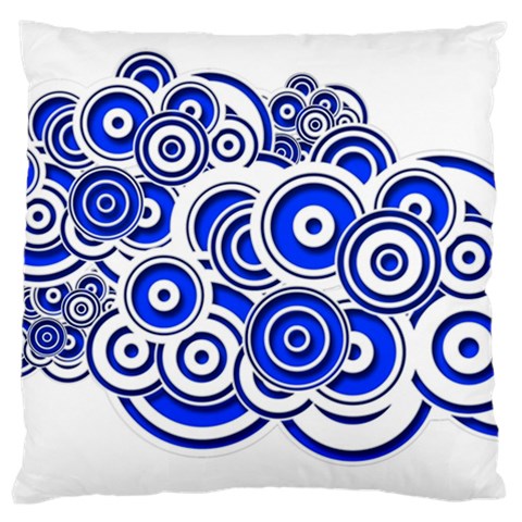 Trippy Blue Swirls Large Cushion Case (Two Sided)  from ArtsNow.com Back