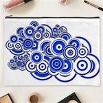 Trippy Blue Swirls Cosmetic Bag (XXXL)