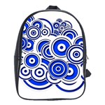 Trippy Blue Swirls School Bag (XL)