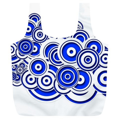 Trippy Blue Swirls Reusable Bag (XL) from ArtsNow.com Back