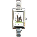 Airedale Terrier Rectangular Italian Charm Watch