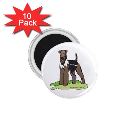 Airedale Terrier 1.75  Magnet (10 pack)  from ArtsNow.com Front