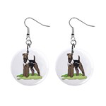 Airedale Terrier 1  Button Earrings