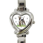 Airedale Terrier Heart Italian Charm Watch