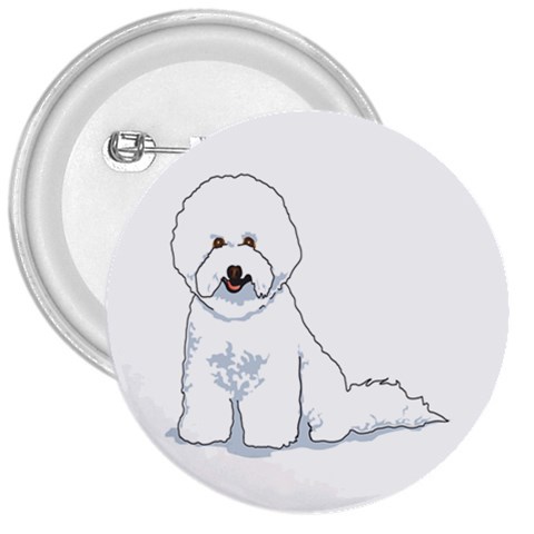 Bichon Frisé 3  Button from ArtsNow.com Front