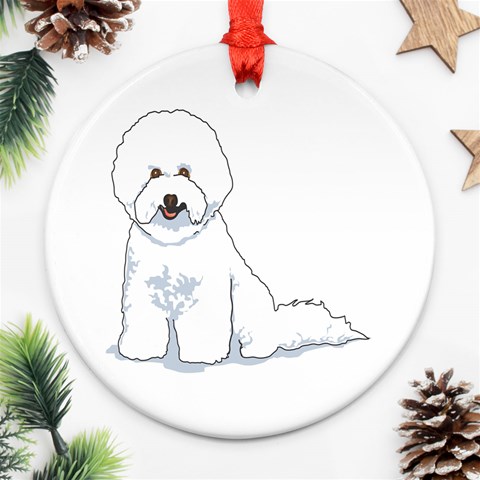 Bichon Frisé Ornament (Round) from ArtsNow.com Front