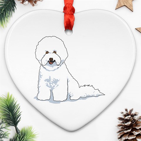 Bichon Frisé Ornament (Heart) from ArtsNow.com Front