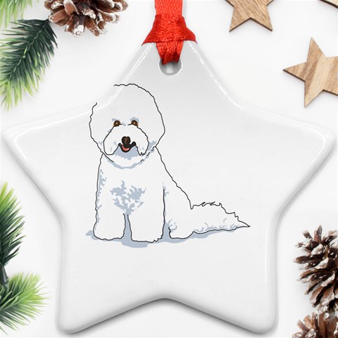 Bichon Frisé Ornament (Star) from ArtsNow.com Front