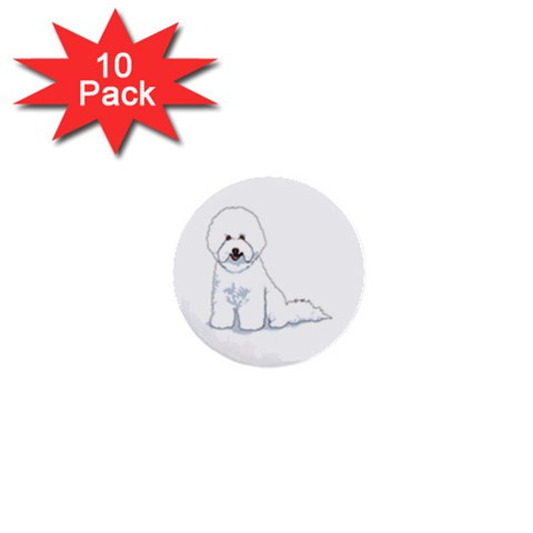 Bichon Frisé 1  Mini Button (10 pack)  from ArtsNow.com Front