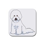 Bichon Frisé Rubber Coaster (Square)