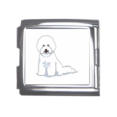 Bichon Frisé Mega Link Italian Charm (18mm) from ArtsNow.com Front