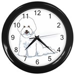 Bichon Frisé Wall Clock (Black)