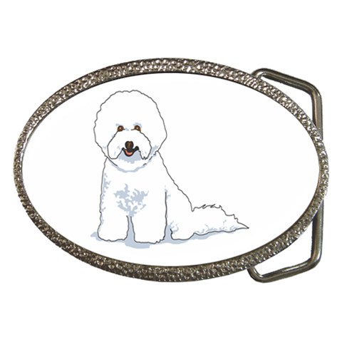 Bichon Frisé Belt Buckle from ArtsNow.com Front