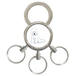 Bichon Frisé 3-Ring Key Chain