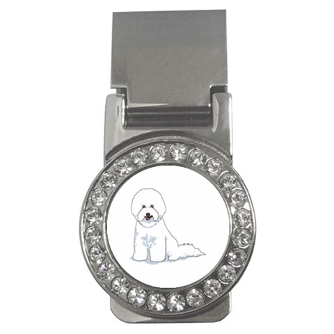 Bichon Frisé Money Clip (CZ) from ArtsNow.com Front