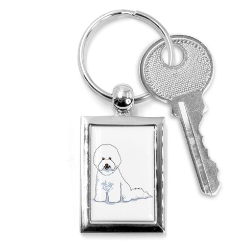 Bichon Frisé Key Chain (Rectangle) from ArtsNow.com Front