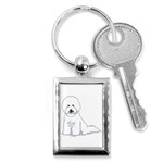 Bichon Frisé Key Chain (Rectangle)