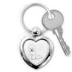 Bichon Frisé Key Chain (Heart)