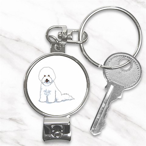 Bichon Frisé Nail Clippers Key Chain from ArtsNow.com Front