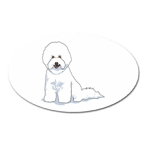 Bichon Frisé Magnet (Oval) from ArtsNow.com Front