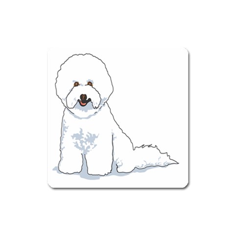 Bichon Frisé Magnet (Square) from ArtsNow.com Front