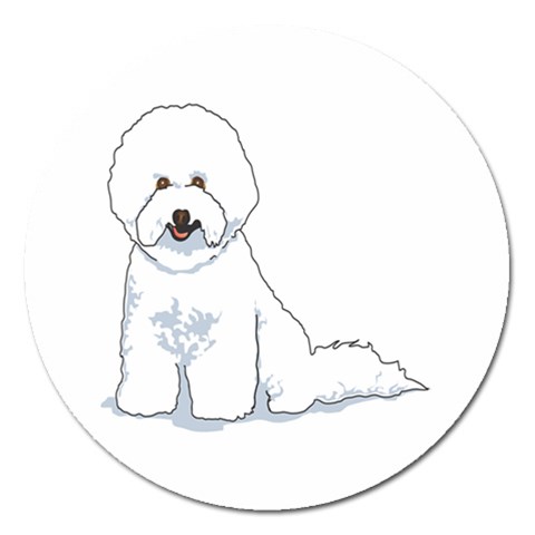 Bichon Frisé Magnet 5  (Round) from ArtsNow.com Front