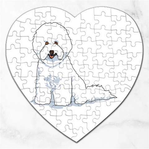 Bichon Frisé Jigsaw Puzzle (Heart) from ArtsNow.com Front