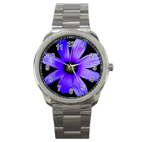 Purple Bloom Sport Metal Watch from ArtsNow.com Front